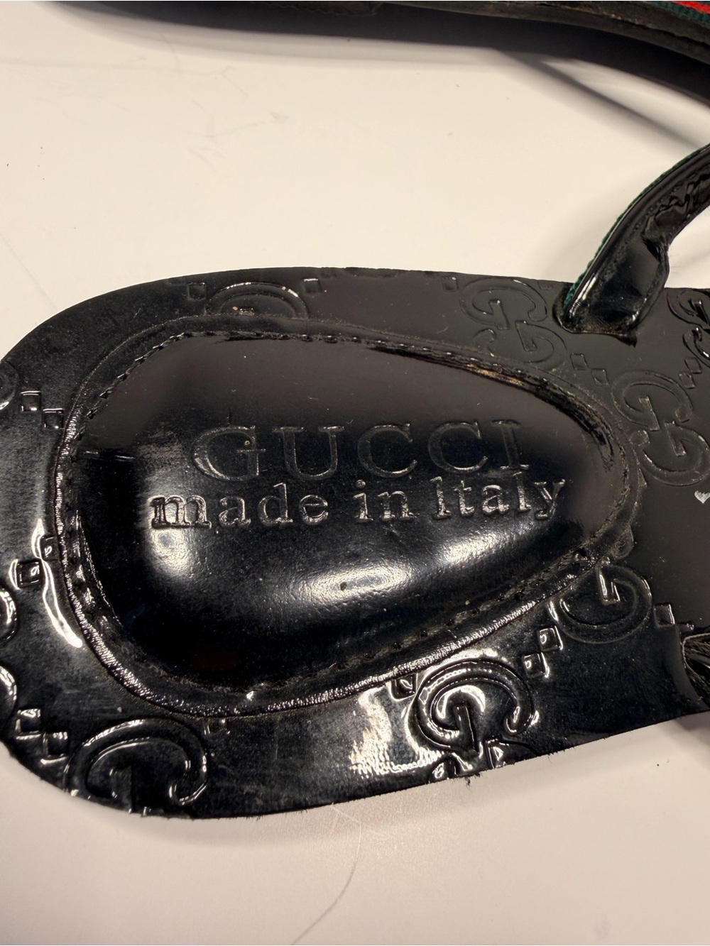Gucci GG Logo Web Stripe Thong Sandals Black Size
39 - Picture 3 of 6